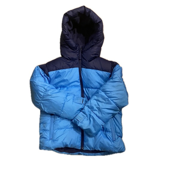 All in Motion Two Tone Blue Puffer Coat Kids Size 6 - Picture 4 of 7